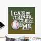 I CAN DO ALL SPORTS Baseball Wall Mural