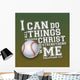 I CAN DO ALL SPORTS Baseball Wall Mural