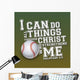 I CAN DO ALL SPORTS Baseball Wall Mural