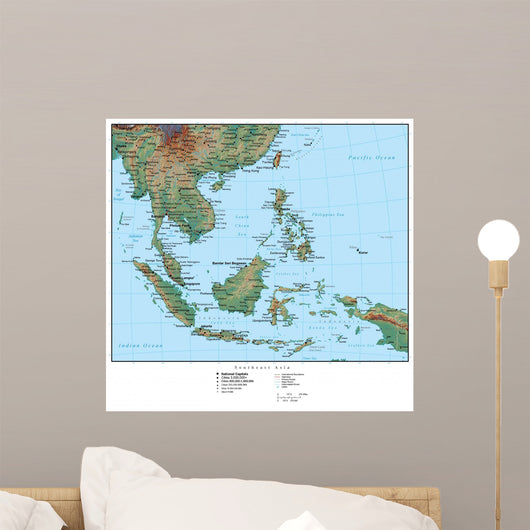 Map of Southeast Asia Wall Mural