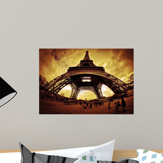 Eiffel Apocalypse Color Wall Decal
