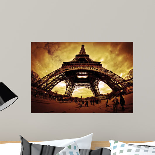 Eiffel Apocalypse Color Wall Decal