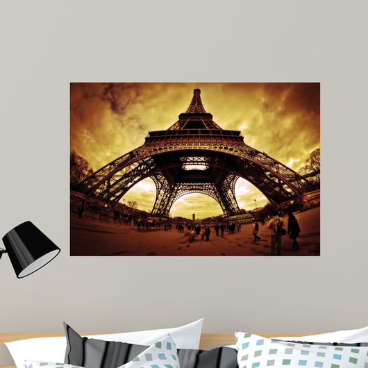 Eiffel Apocalypse Color Wall Decal