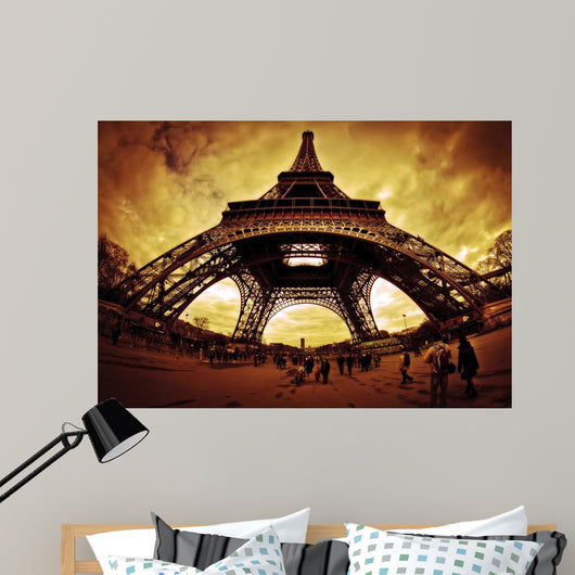 Eiffel Apocalypse Color Wall Decal