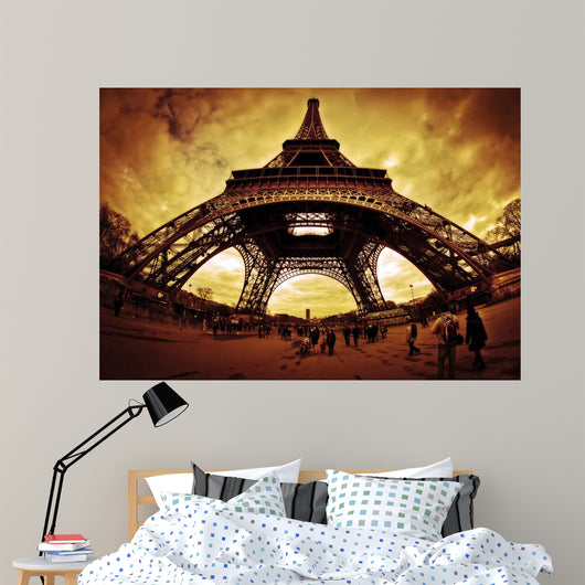 Eiffel Apocalypse Color Wall Decal