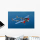 Lockheed P-38 Lightning Fighter Wall Decal Design 1