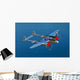 Lockheed P-38 Lightning Fighter Wall Decal Design 1