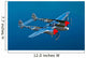 Lockheed P-38 Lightning Fighter Wall Decal Design 1