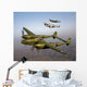 Three Lockheed P-38 Lightnings Wall Decal