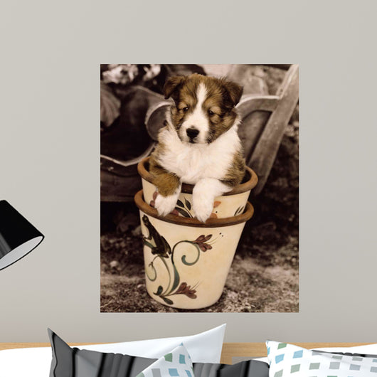 Potted Pup Wall Decal