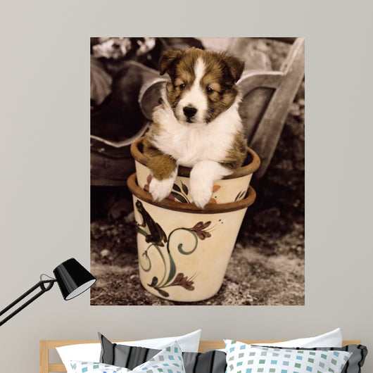 Potted Pup Wall Decal