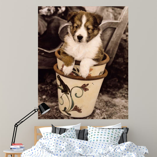 Potted Pup Wall Decal