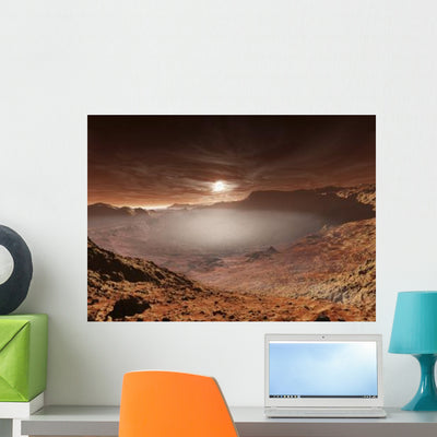 Sun Sets over Eberswalde Wall Decal shown on a wall