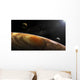 Jupiter's Moons Io and Wall Decal