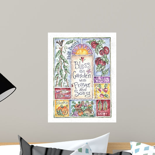 Bless Garden with Prayer Wall Decal