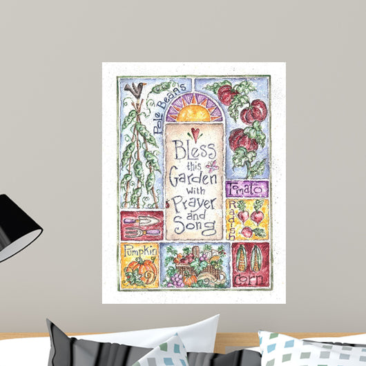 Bless Garden with Prayer Wall Decal