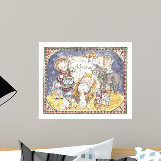 Let Us Adore Him Wall Decal