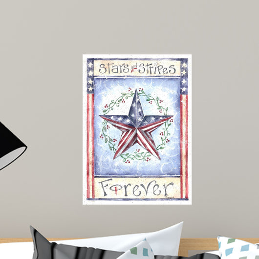 Stars and Stripes Forever Wall Decal Design 2