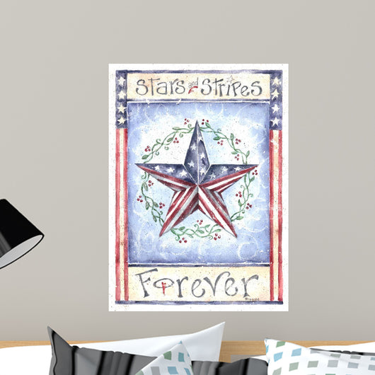 Stars and Stripes Forever Wall Decal Design 2