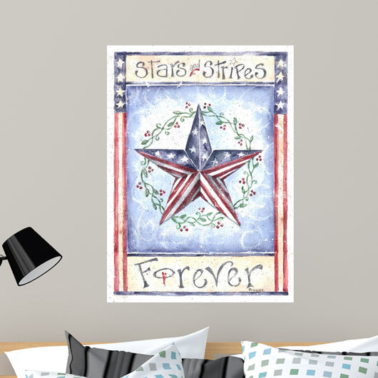 Stars and Stripes Forever Wall Decal Design 2