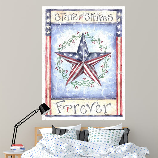 Stars and Stripes Forever Wall Decal Design 2