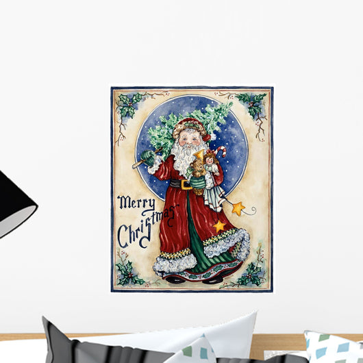 Merry Christmas St Nick Wall Decal