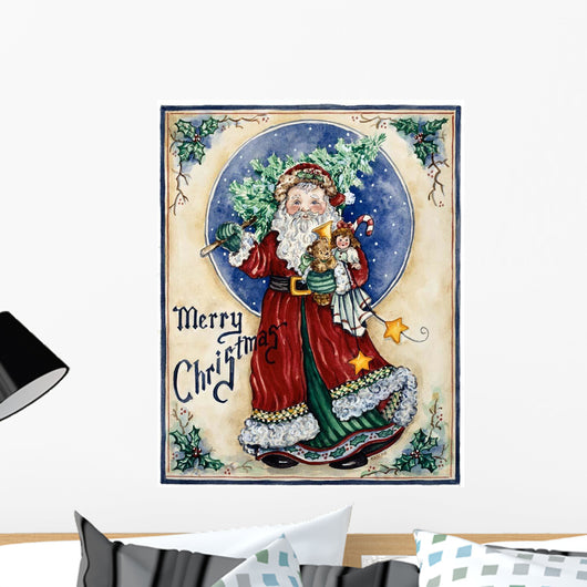 Merry Christmas St Nick Wall Decal