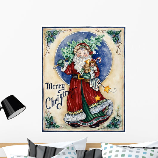 Merry Christmas St Nick Wall Decal