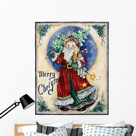 Merry Christmas St Nick Wall Decal