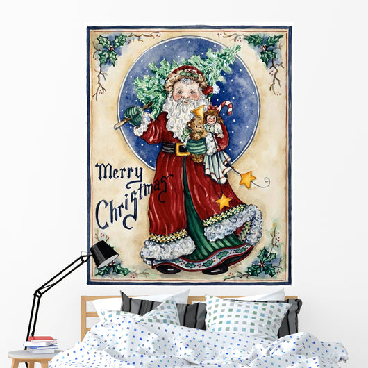 Merry Christmas St Nick Wall Decal