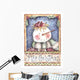 Jolly Christmas Snowman Wall Decal