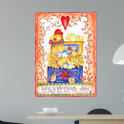 Happy Mothers Day Hen Wall Decal