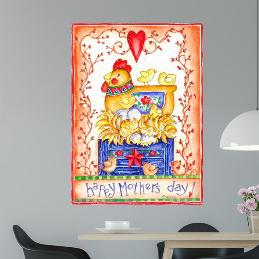 Happy Mothers Day Hen Wall Decal