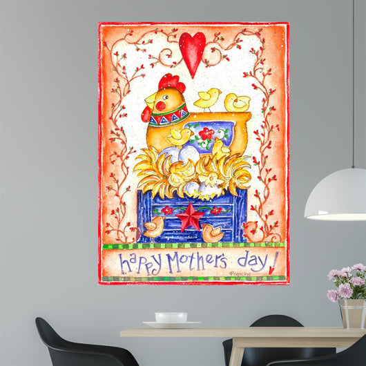 Happy Mothers Day Hen Wall Decal