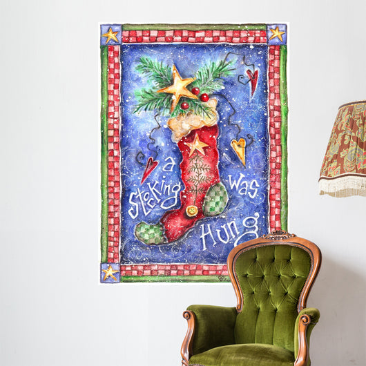 Stockings Were Hung Wall Decal