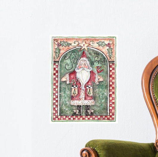 Joy to World Santa Wall Decal