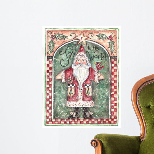 Joy to World Santa Wall Decal