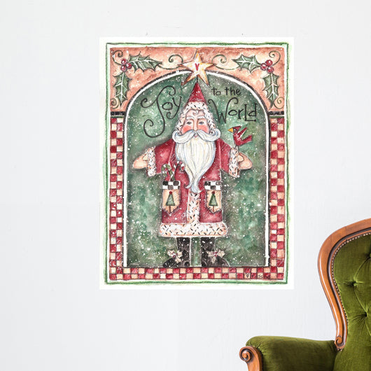 Joy to World Santa Wall Decal