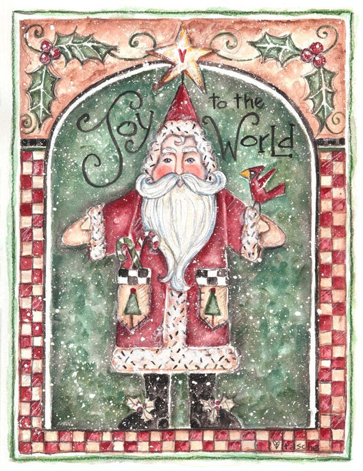 Joy to World Santa Wall Decal