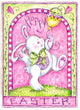 Easter Bunny with Balloon Wall Decal