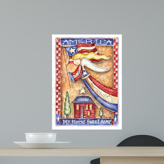 Patriotic Angel Wall Decal