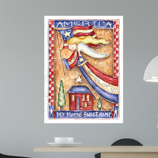 Patriotic Angel Wall Decal