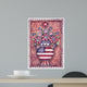 Patriotic Flower Arrangement Wall Decal