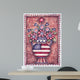 Patriotic Flower Arrangement Wall Decal