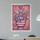 Patriotic Flower Arrangement Wall Decal