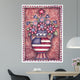 Patriotic Flower Arrangement Wall Decal