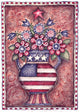 Patriotic Flower Arrangement Wall Decal