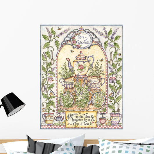 Tea Garden Wall Decal Design 2