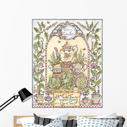 Tea Garden Wall Decal Design 2