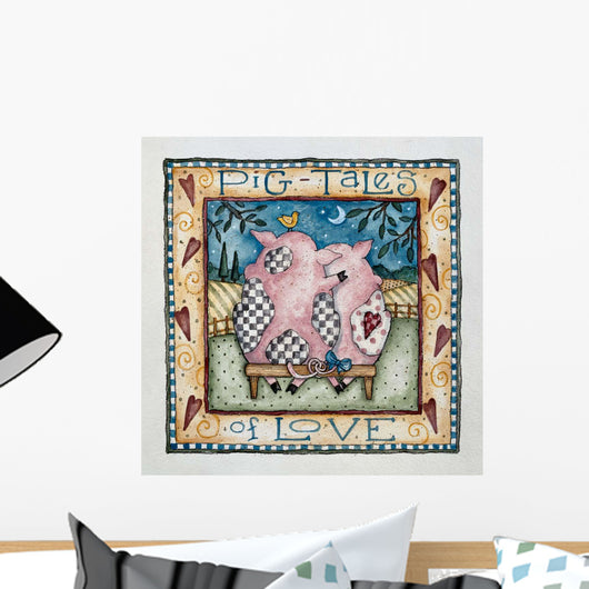 Pig-tales Love Wall Decal